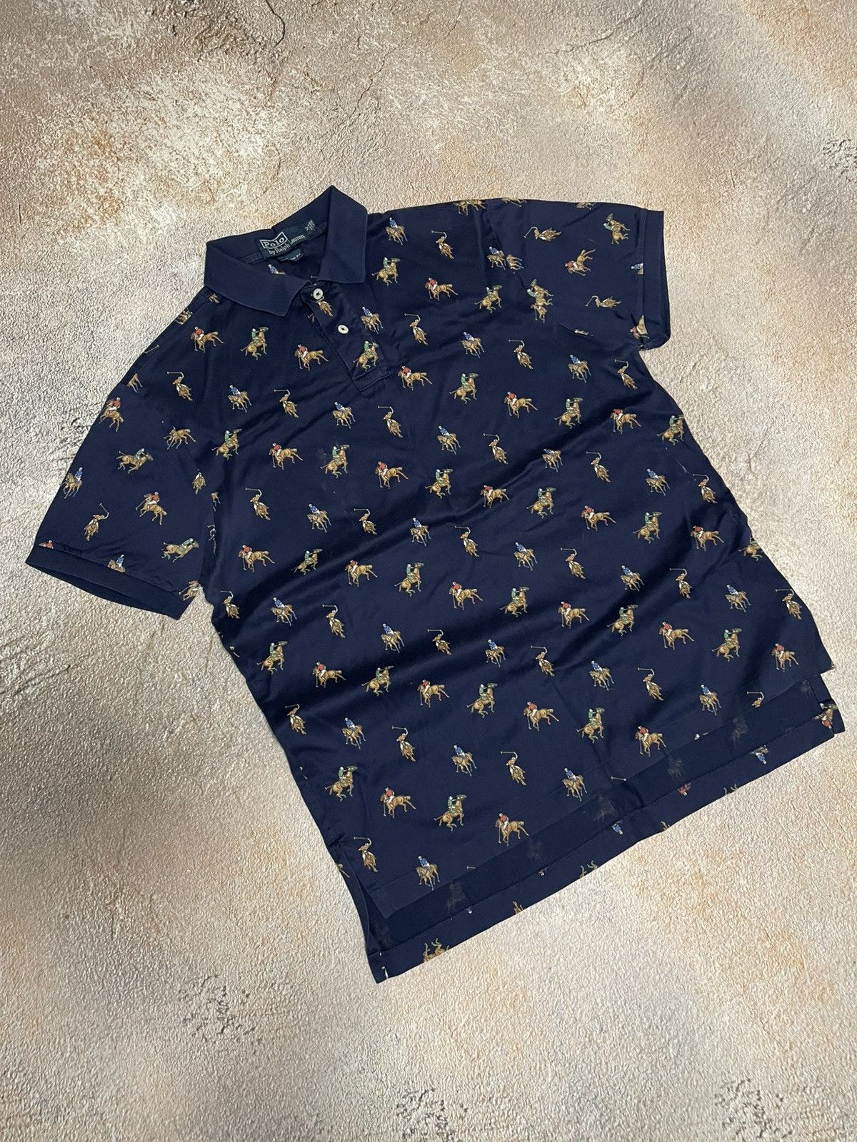 Polo Ralph Lauren Vintage Polo Ralph Lauren Monogram Polo Shirt Size US M / EU 48-50 / 2 - 1 Thumbnail