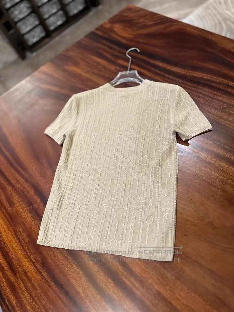 Hermes Hermes Chain Knit Short Sleeve Top Size XS / US 0-2 / IT 36-38 - 6 Thumbnail