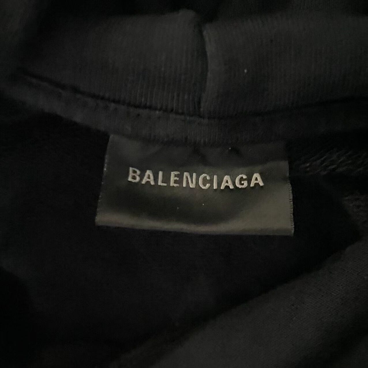Balenciaga Balenciaga Black Logo Hoodie with Hood Size US XL / EU 56 / 4 - 3 Thumbnail