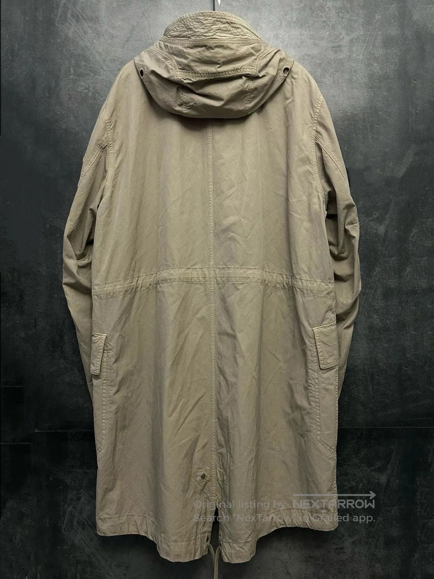 Stone Island Beige Long Hooded Parka with Pockets. Size US L / EU 52-54 / 3 - 2 Thumbnail