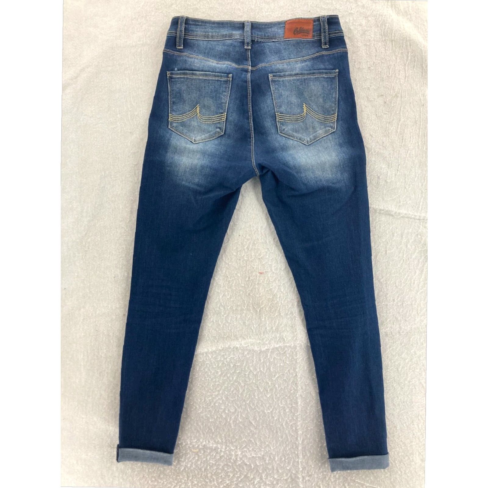 Vintage California Vintage Womens Light Blue Ripped Knee Skinny Jeans Size 27" / US 4 / IT 40 - 7 Thumbnail