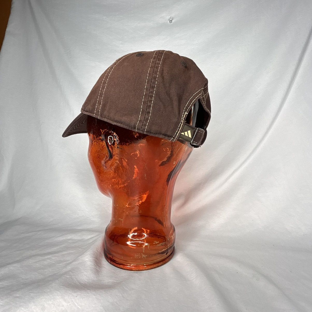 Adidas Vtg Y2K Adidas Brown Embroidered Logo Strapback Dad Hat Size ONE SIZE - 4 Thumbnail