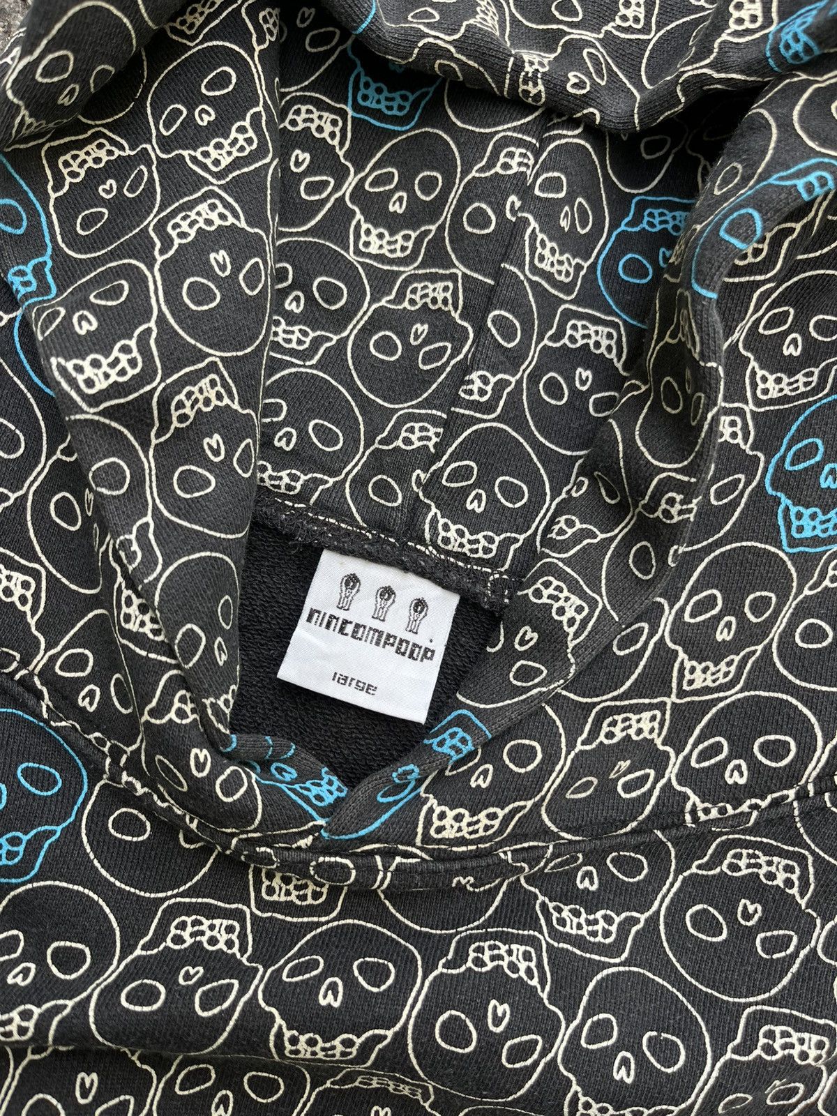 Y2k Nincompoop Gothic Skull Punk Grunge Full Printed Hoodie