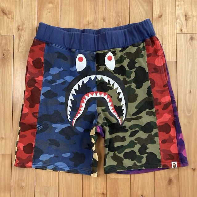 Bape BAPE Mix camo shark sweat shorts a bathing ape ★size 2XL Size US 38 / EU 54 - 1 Thumbnail