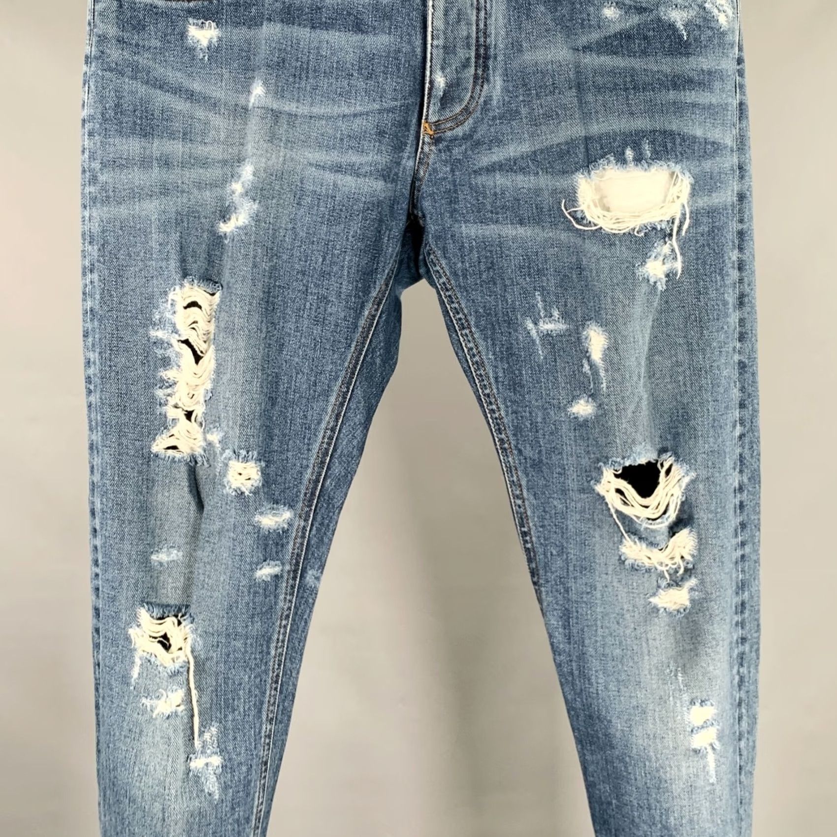 Dolce & Gabbana DOLCE & GABBANA Jeans Mens 32 Blue Size Classic Cotton Relaxed Distressed Size US 32 / EU 48 - 2 Thumbnail