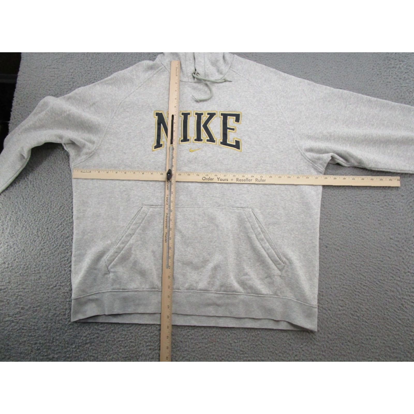 Nike VINTAGE Nike Center Swoosh Spell Out Embroidered Hoodie Sweatshirt 2XL Gray Mens Hoodie Embroidered 90s Sports Size US XXL / EU 58 / 5 - 7 Thumbnail