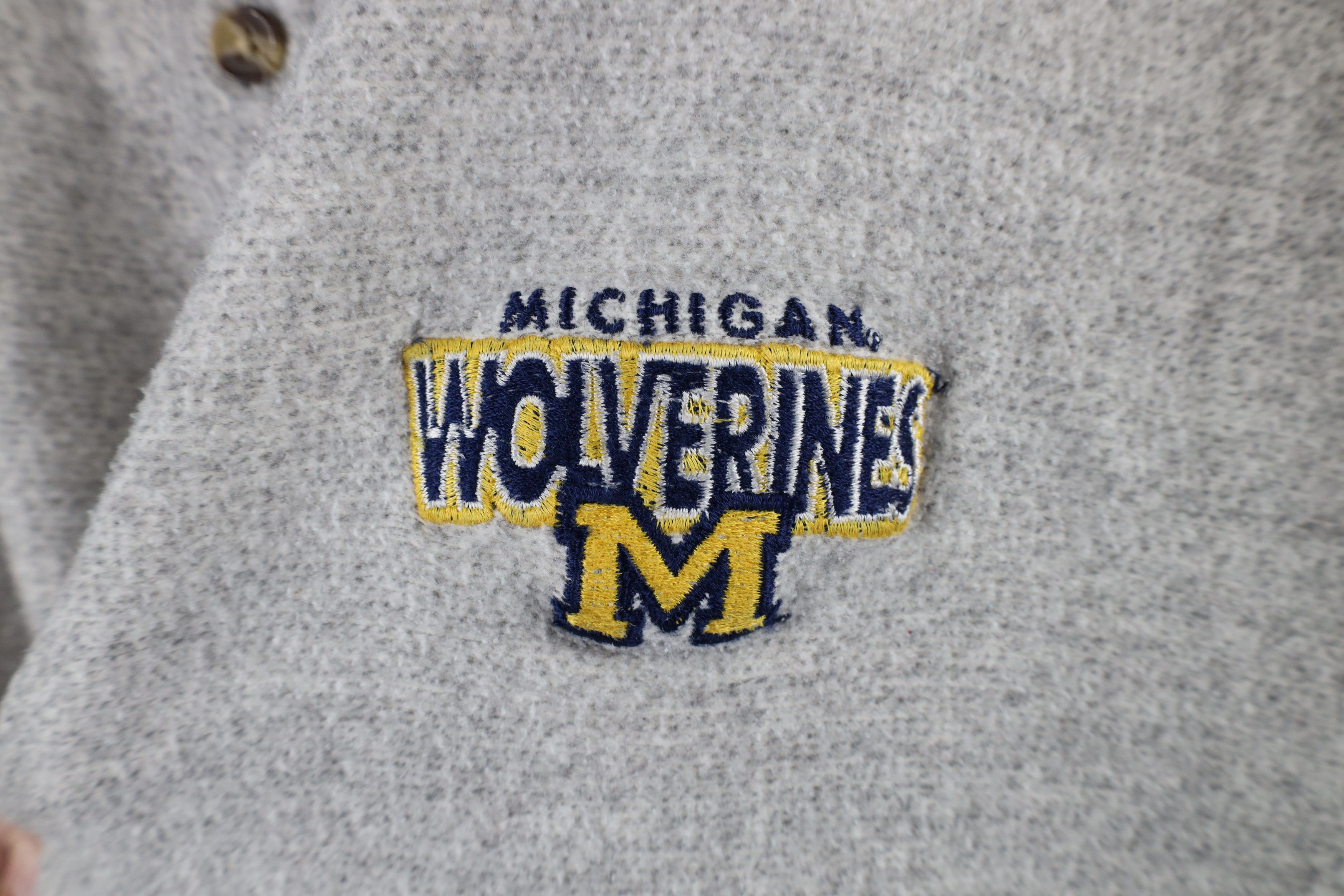 Vintage Vintage 90s Reverse University of Michigan Henley Sweatshirt Size US XL / EU 56 / 4 - 4 Thumbnail