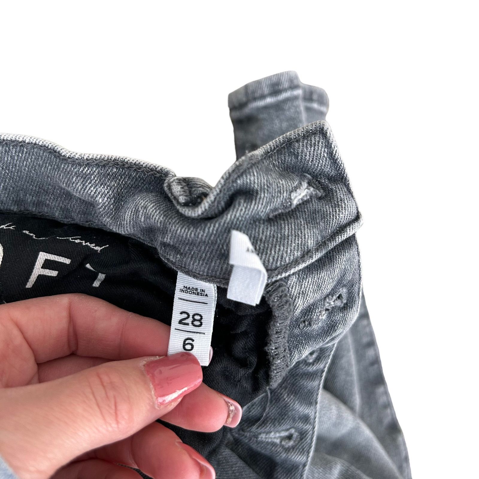 Loft Ann Taylor Loft Gray Button Fly High Waist Skinny Jeans 28 Size 28" / US 6 / IT 42 - 5 Thumbnail