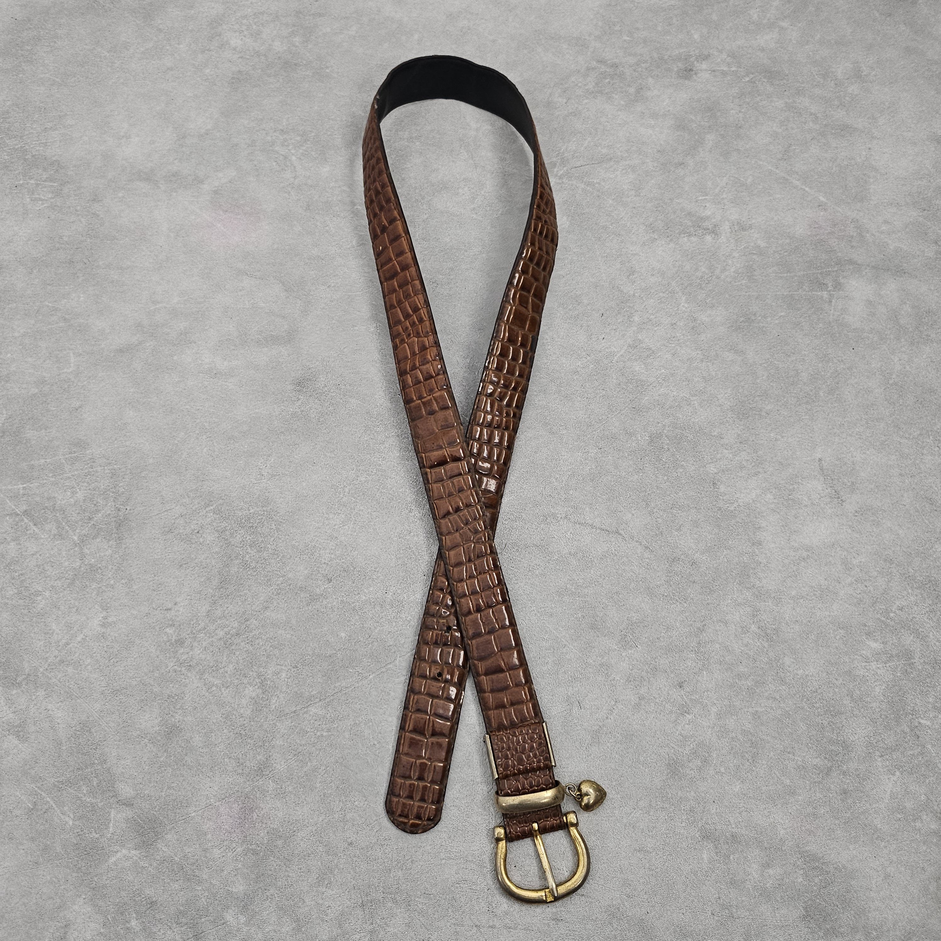 If Six Was Nine Reptile faux leather love belt Size ONE SIZE - 1 Thumbnail