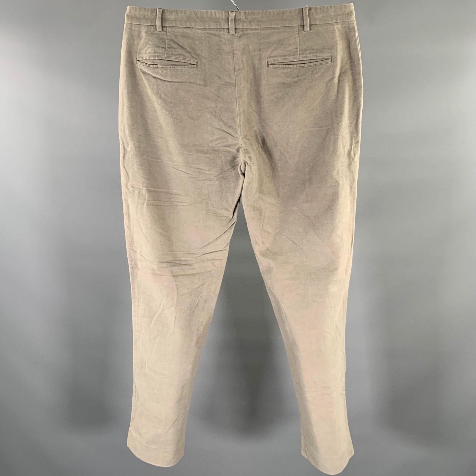 Maison Margiela MAISON MARGIELA Size 34 Grey Cotton Straight Casual Pants Size US 34 / EU 50 - 3 Thumbnail