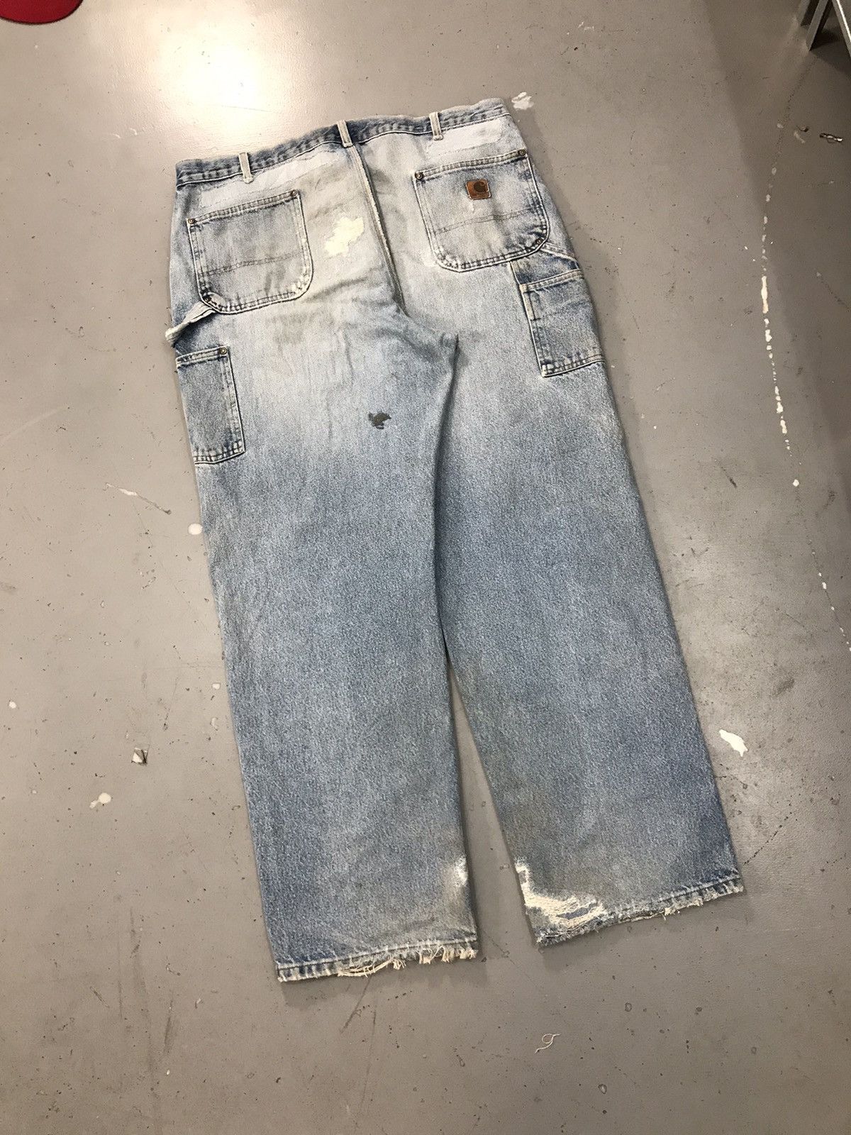 Carhartt × Vintage Vintage Carhartt B73 DST distressed double knee denim Size US 42 / EU 58 - 12 Thumbnail