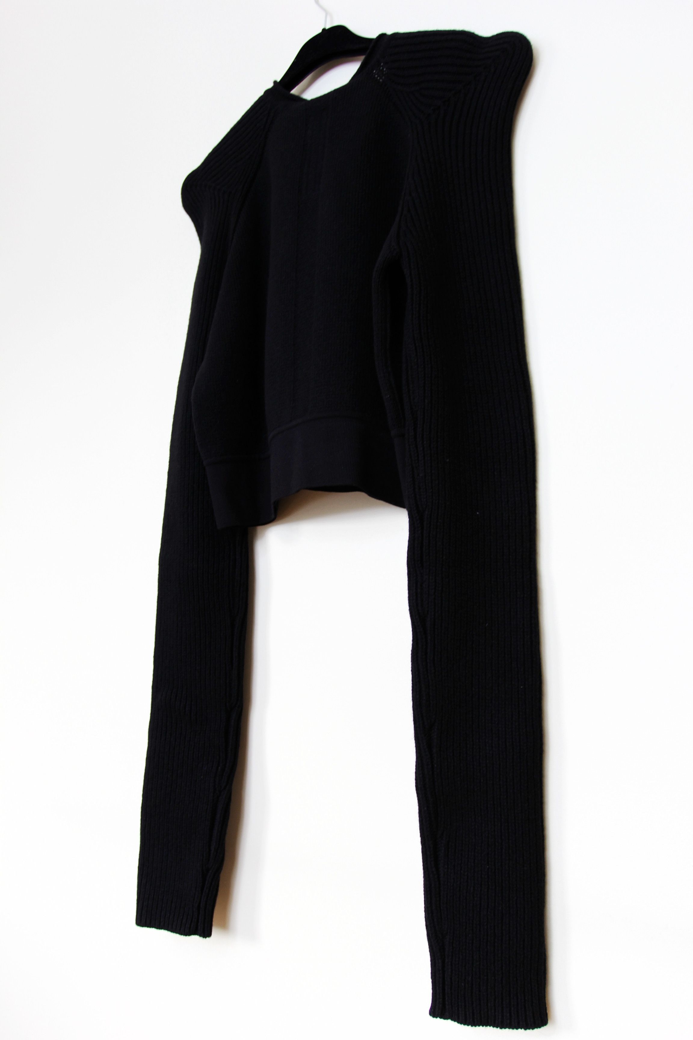 Rick Owens BNWT AW23 RICK OWENS "LUXOR" TEC PULL CROPPED SWEATER L Size US L / EU 52-54 / 3 - 7 Thumbnail