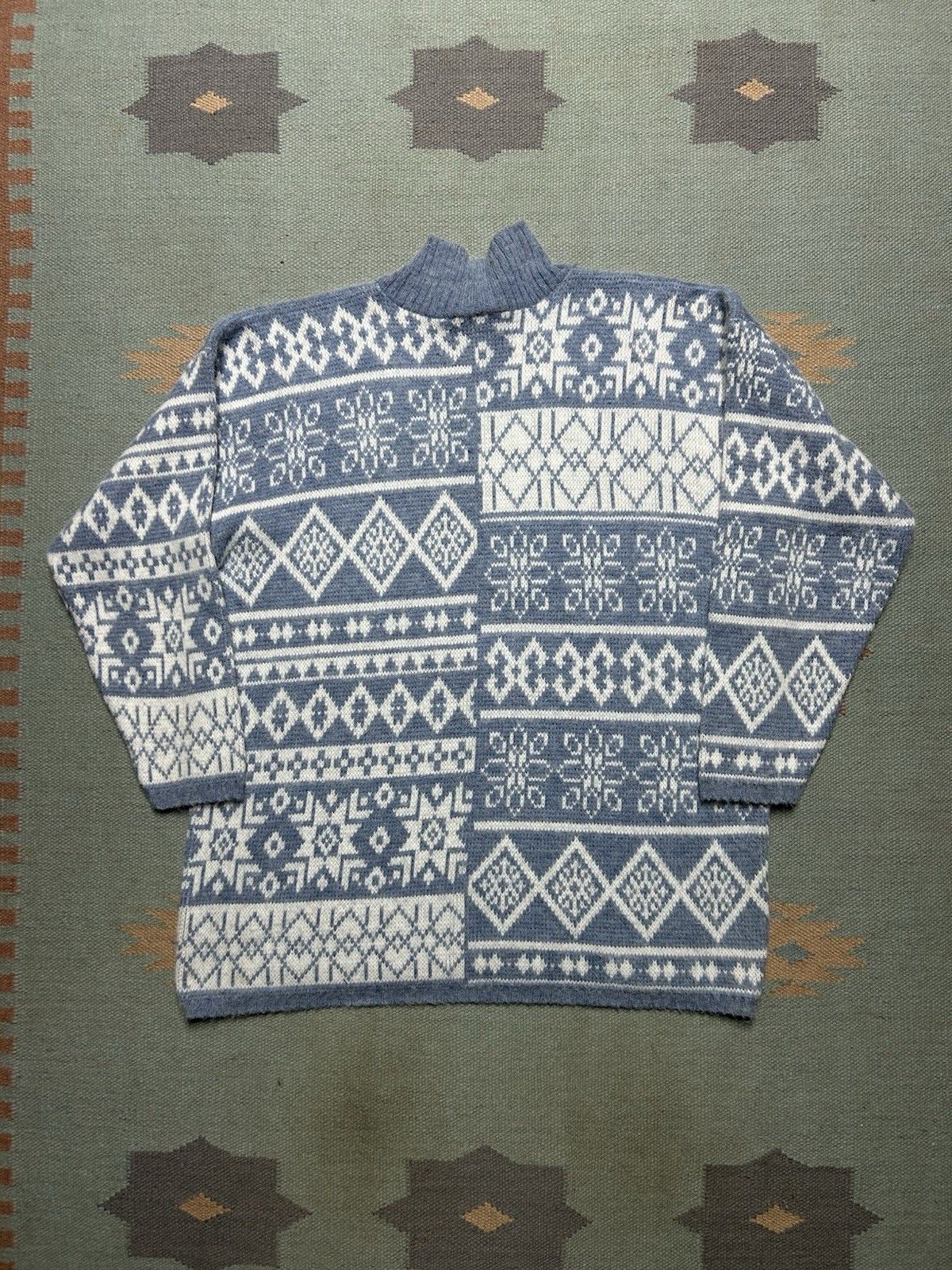 Vintage Vintage acrylic knit sweater Nordic Icelandic snowflake larg Size US L / EU 52-54 / 3 - 6 Thumbnail