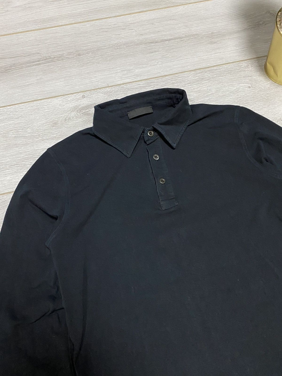 Prada Prada long sleeve polo shirt black tab eb0 Size US S / EU 44-46 / 1 - 4 Thumbnail