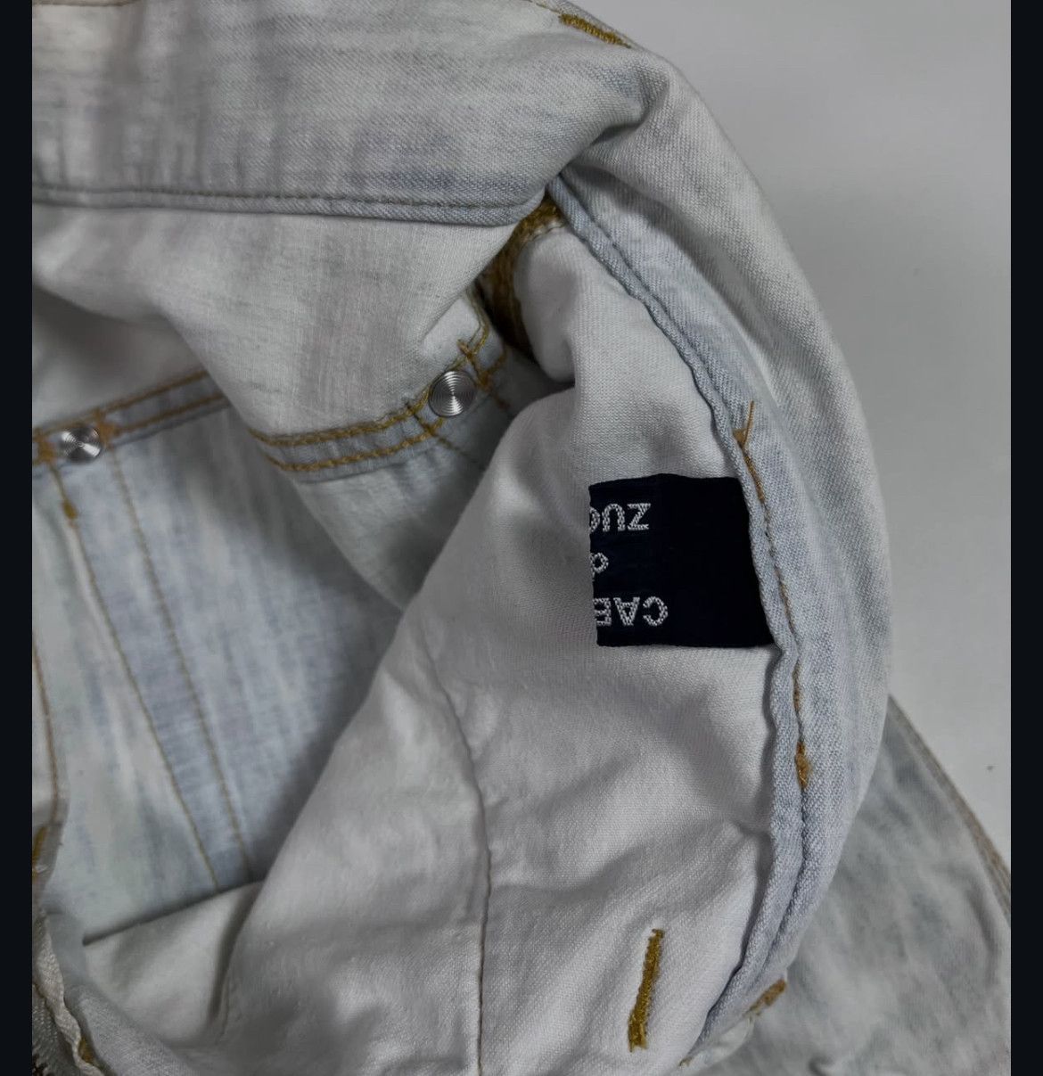 Issey Miyake 2000s Cabane de Zucca Multipocket Jeans Biker y2k Lgb Size US 32 / EU 48 - 5 Thumbnail