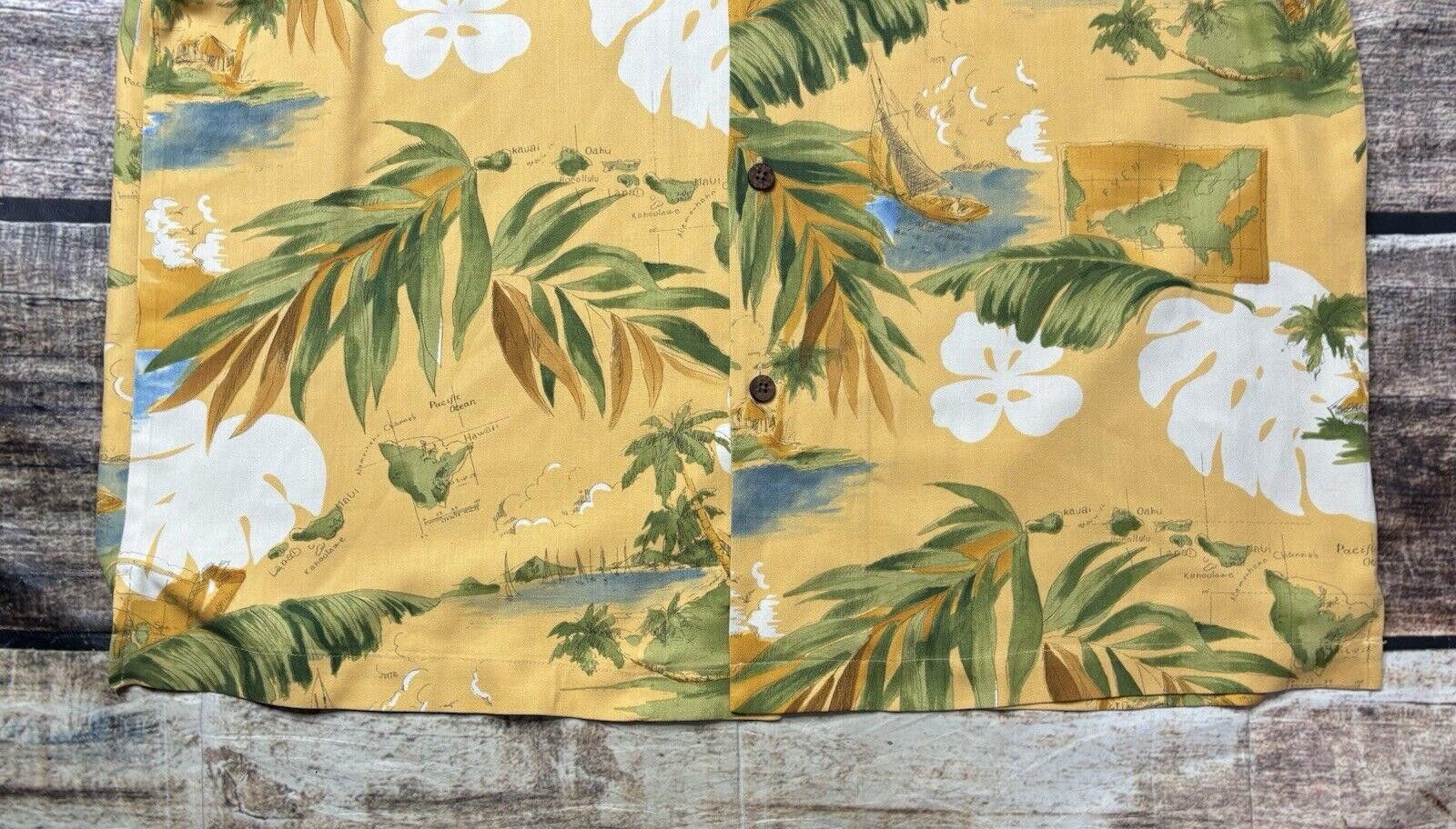 Grant Thomas Grant Thomas Shirt Men's XL Pure Silk Hawaiian Leaf Print Size US XL / EU 56 / 4 - 4 Thumbnail