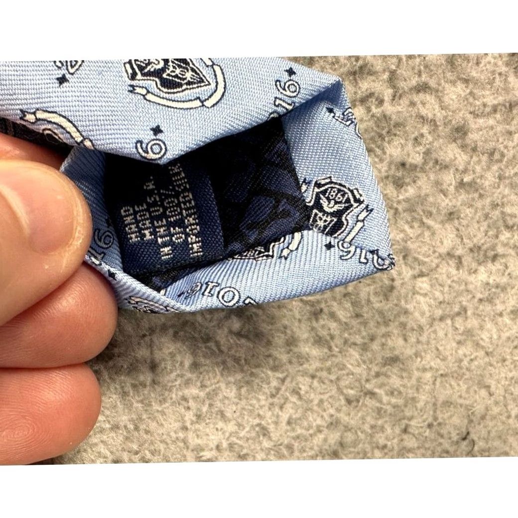 Vineyard Vines Vineyard Vines Silk Tie Necktie Blue 100% Mens One Size Satin Geometric Nautical Preppy NEW Size ONE SIZE - 4 Thumbnail