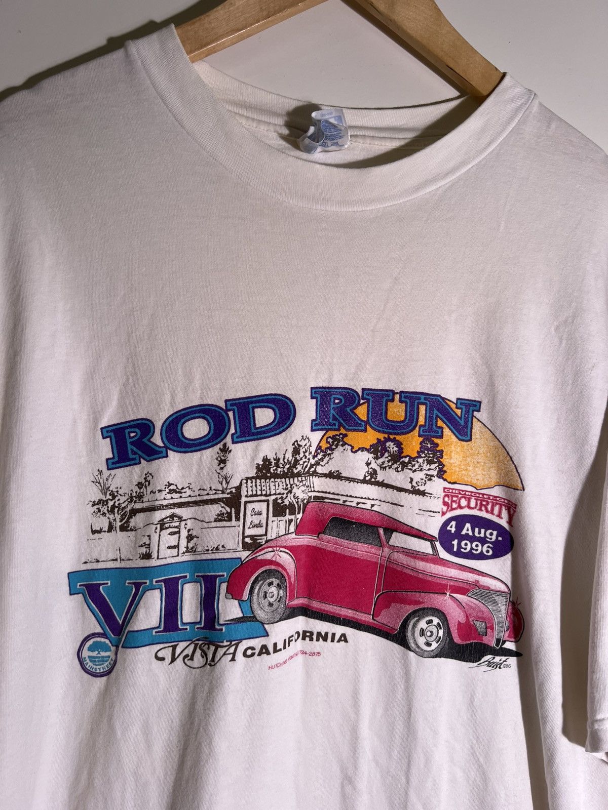 Vintage 90’s 2000’s Y2K VTG Vintage Rod Run Vista Cars Retro T Shirt Size US XXL / EU 58 / 5 - 4 Thumbnail