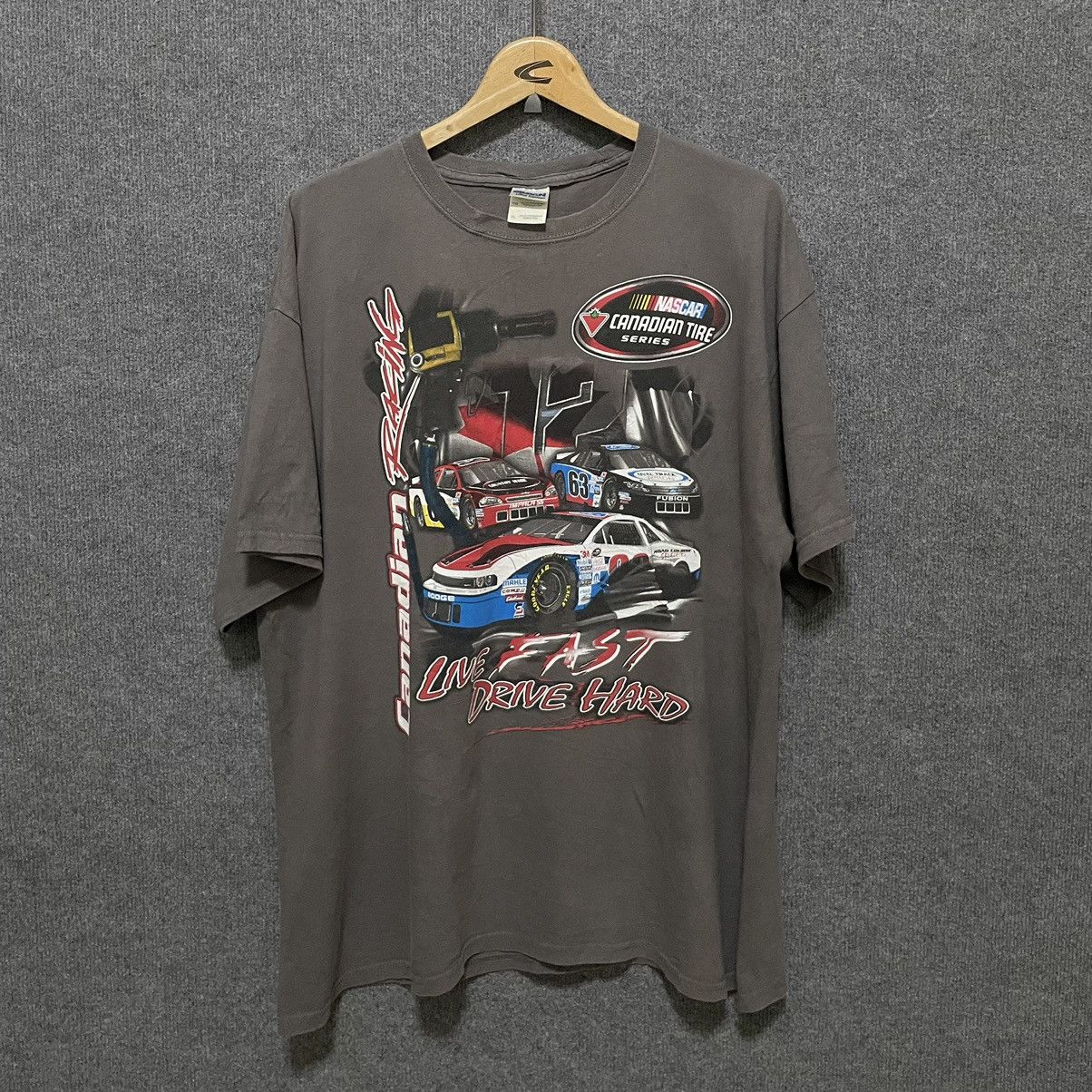 NASCAR × Vintage Vintage 2012 Nascar Canadian Tire Series Tour T Shirt Size US XL / EU 56 / 4 - 1 Thumbnail