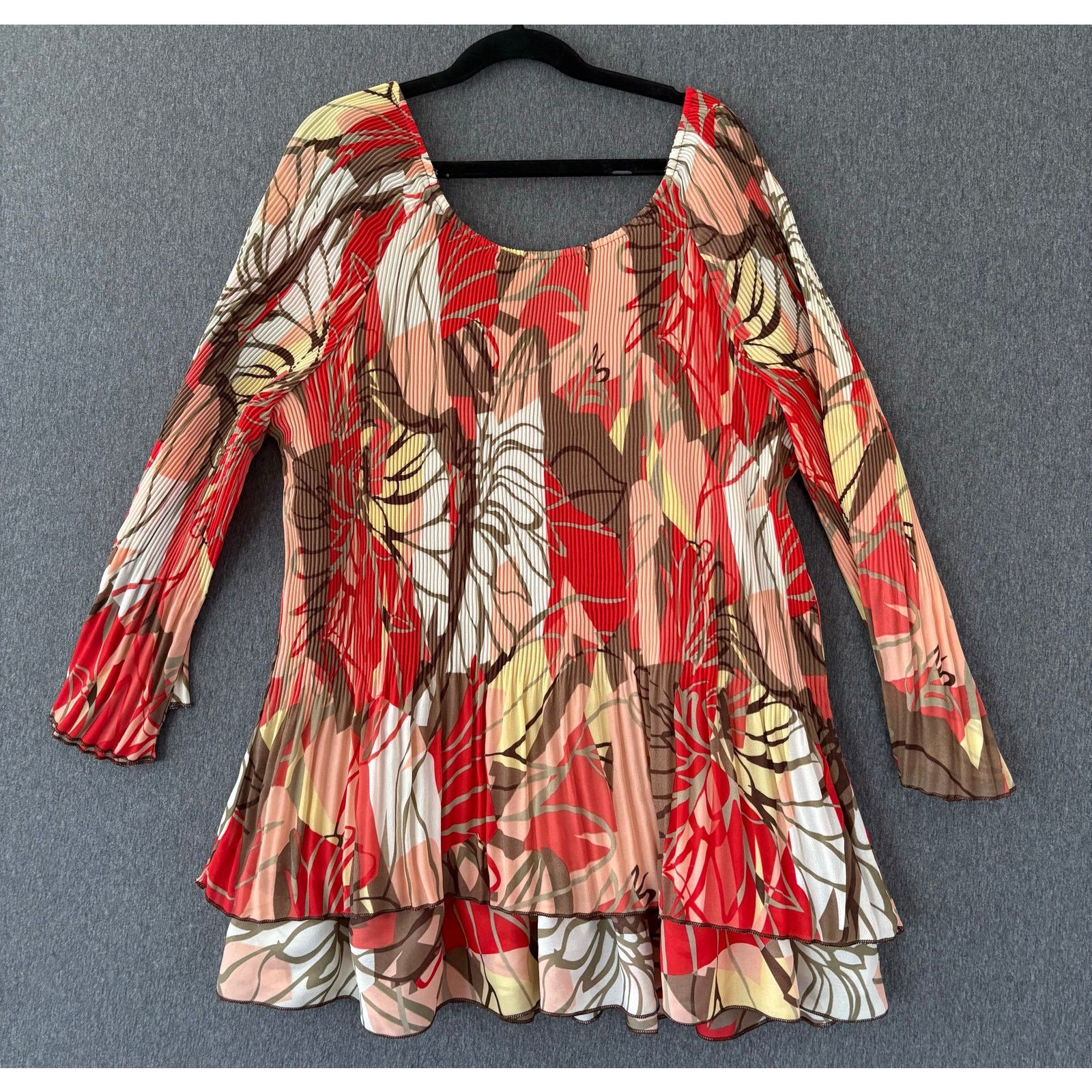 Other PIANO | Floral Stretch Bell Stretch Sleeve Blouse | XL Size XL / US 12-14 / IT 48-50 - 2 Thumbnail