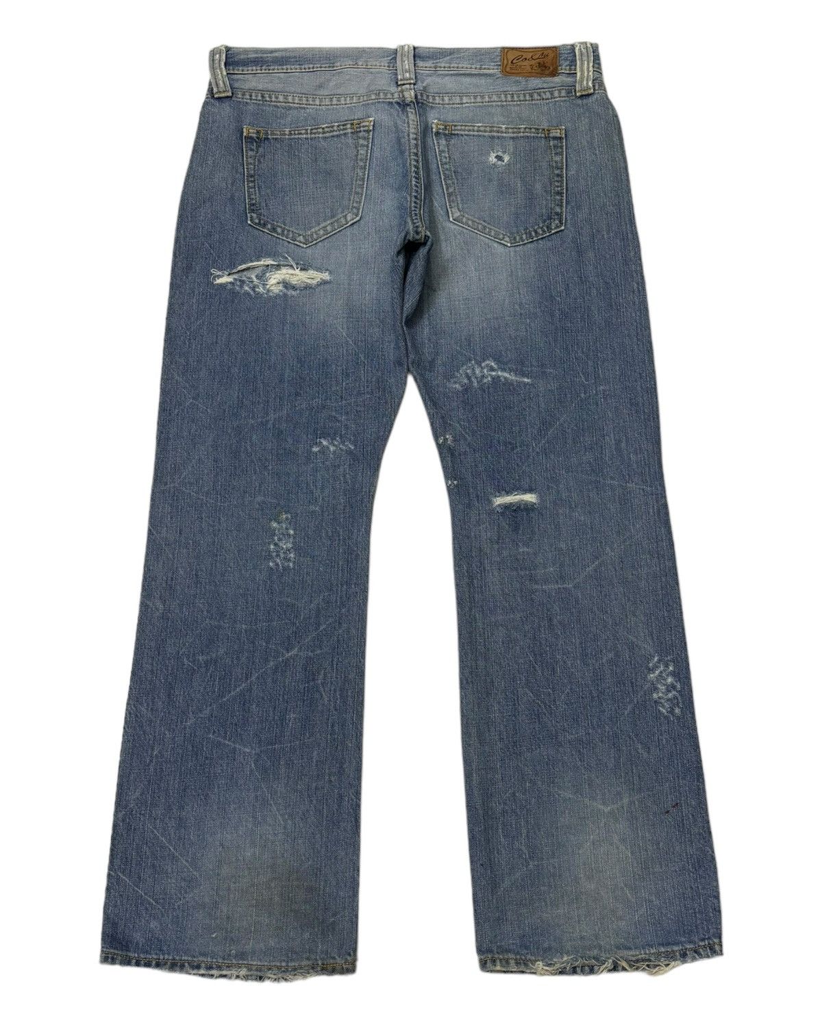 If Six Was Nine VINTAGE CO&LU THRASHED DISTRESS RIPS BAGGY FLARE JEANS Size US 36 / EU 52 - 8 Thumbnail