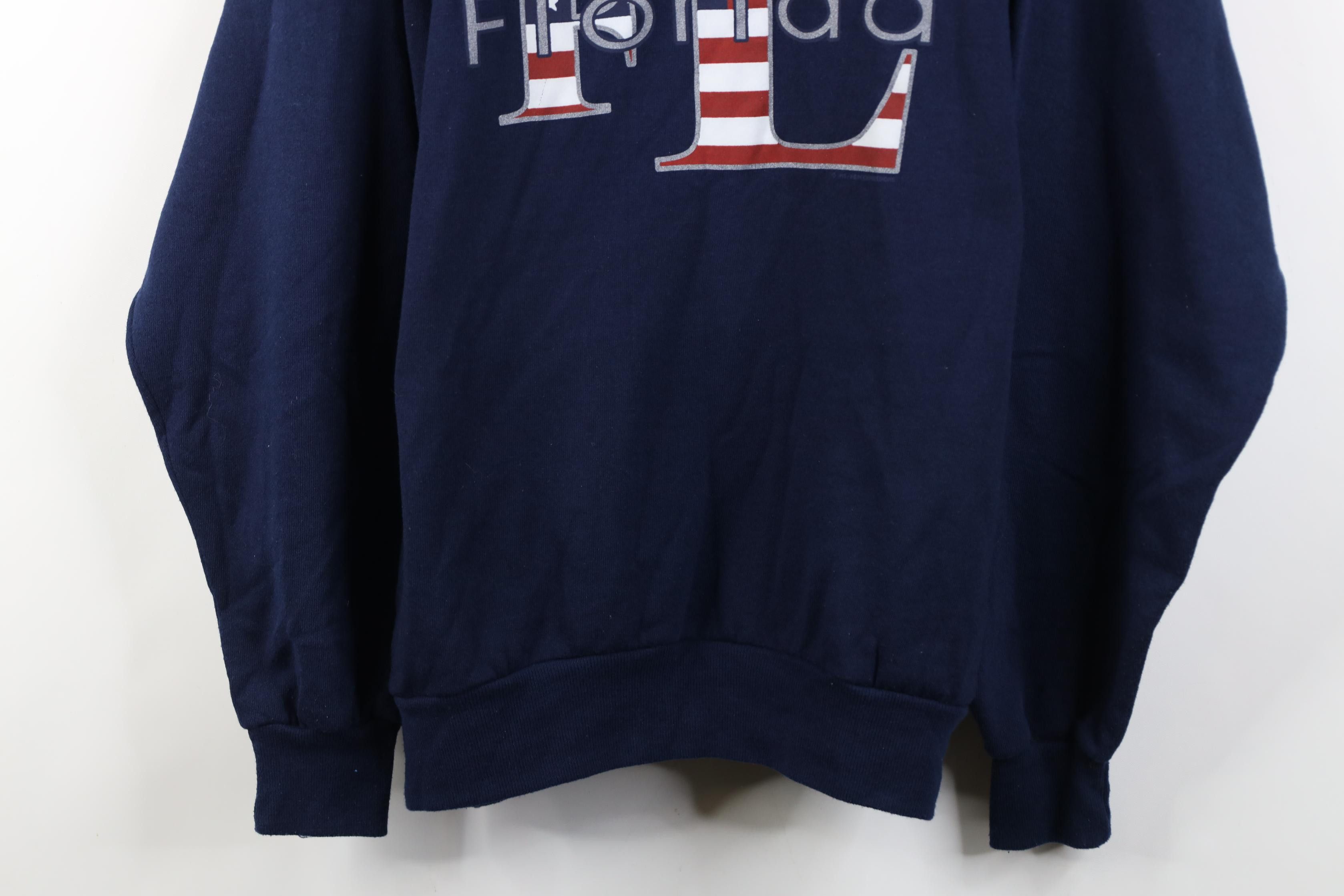 Vintage Vintage 90s Streetwear Florida USA Flag Crewneck Sweatshirt Size US XL / EU 56 / 4 - 3 Thumbnail