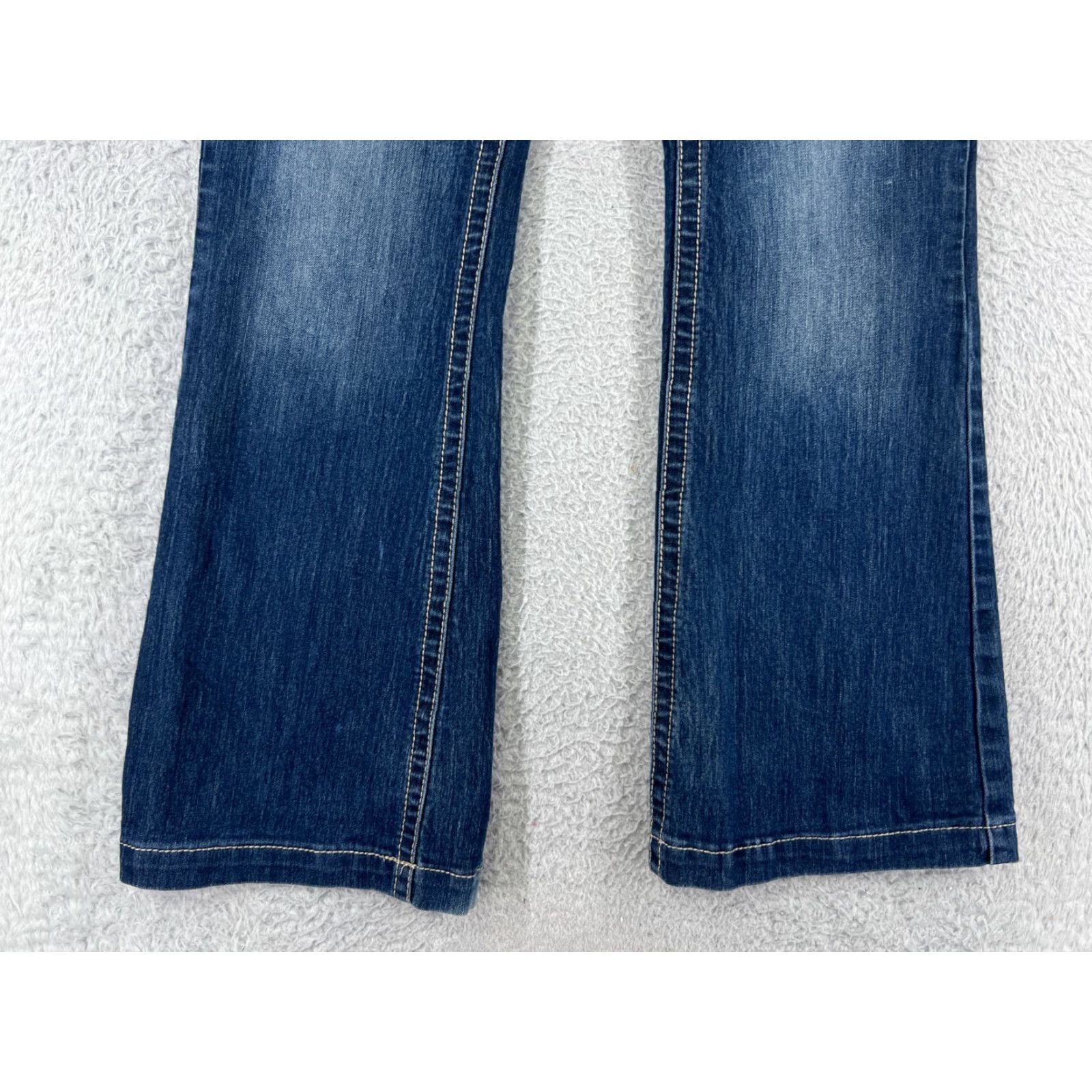 Vintage Maurices Jeans Womens 9 Blue Denim Bootcut Embroidered Cotton Blend Size 30" / US 8 / IT 44 - 4 Thumbnail