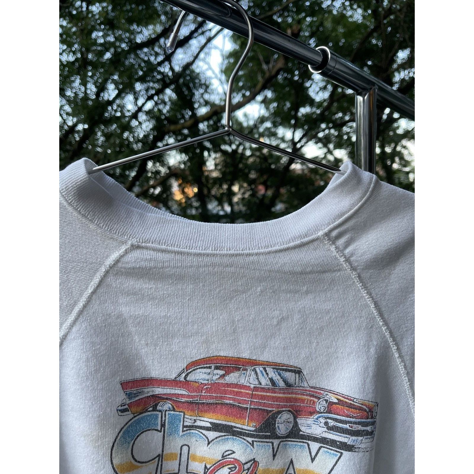 Vintage Vintage 80s Thrashed Faded Chevy Car Raglan Sweatshirt Size US L / EU 52-54 / 3 - 11 Thumbnail