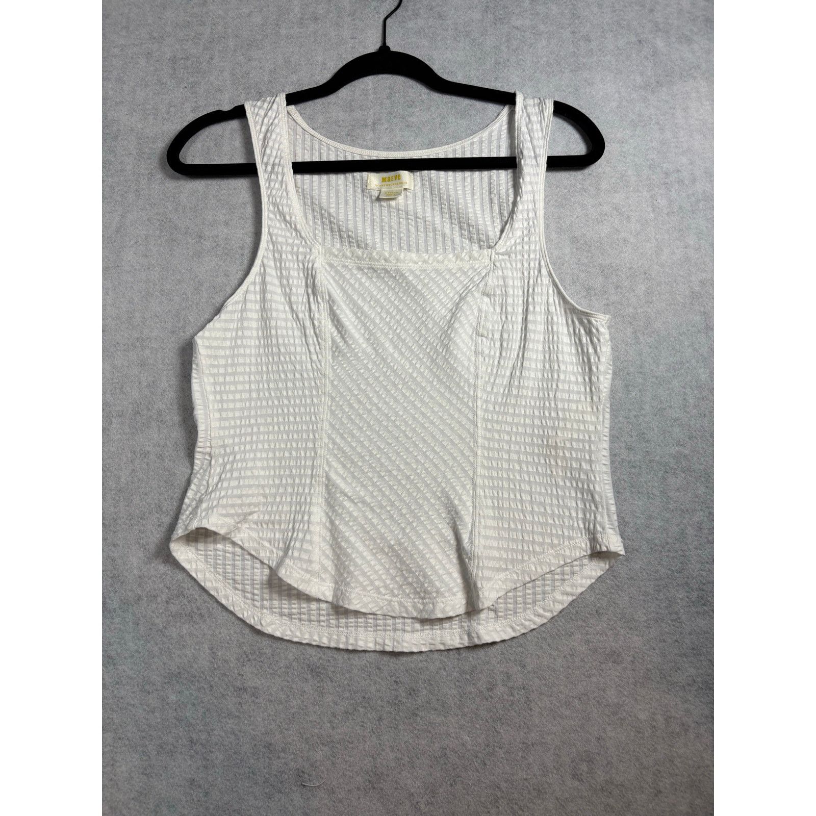 Other Maeve Anthropologie White Textured Tank Top Medium #0552 Size M / US 6-8 / IT 42-44 - 3 Thumbnail