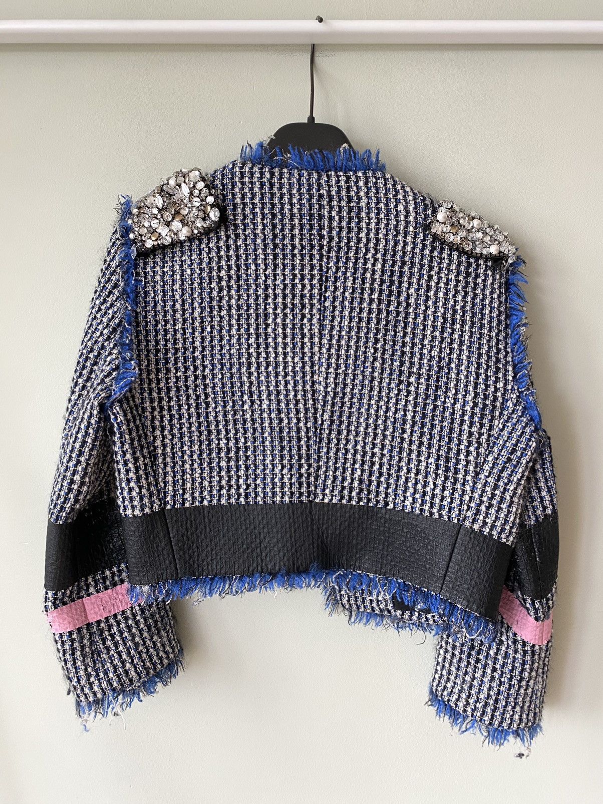 MSGM MSGM crystal runway knit archive crop blazer Size S / US 4 / IT 40 - 2 Thumbnail