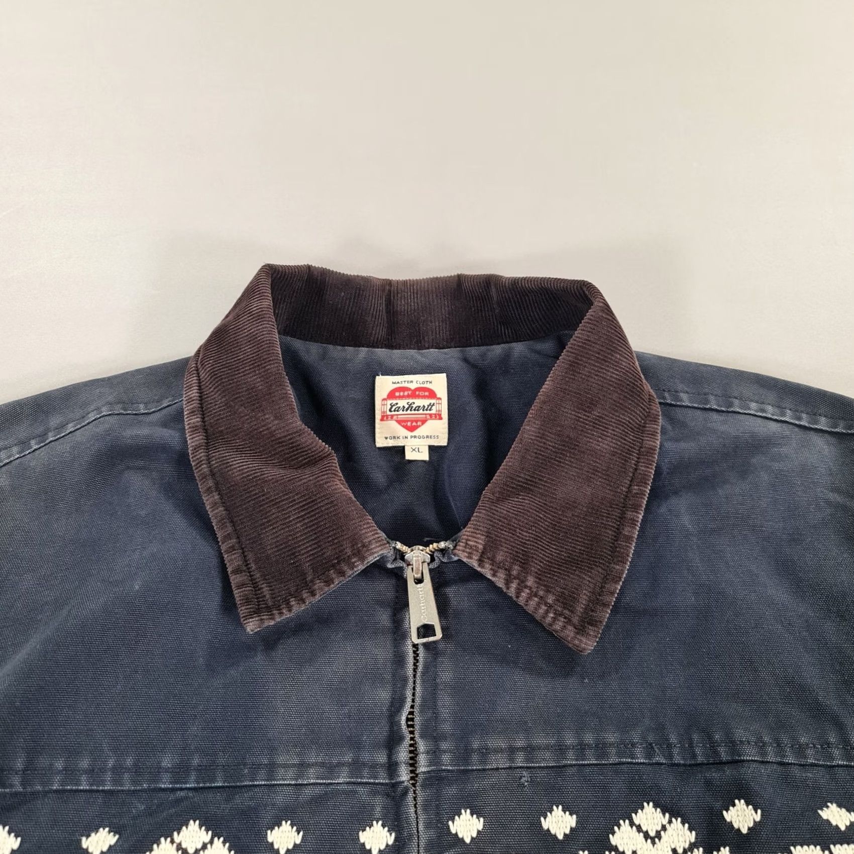 Carhartt Carhartt Mens Jacket Bomber Blue XL Aztek Dozier Heritage Heart Logo Duck Canvas 80s 90s Size US XL / EU 56 / 4 - 2 Thumbnail