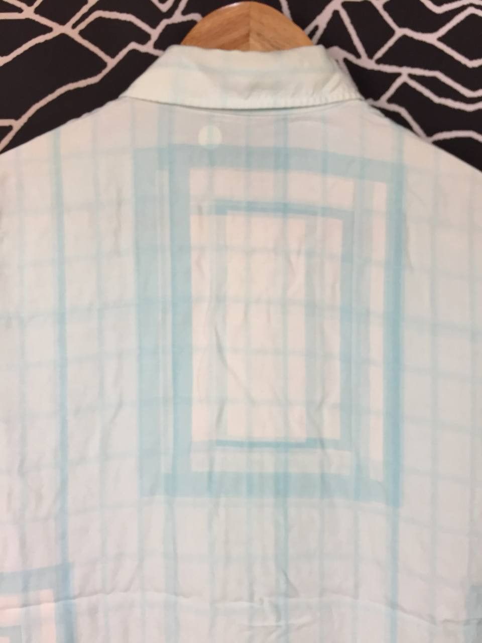 Japanese Brand Comme Ca Du Mode Archive Abstract Grid Rayon Button Up Shirt Size US M / EU 48-50 / 2 - 6 Thumbnail