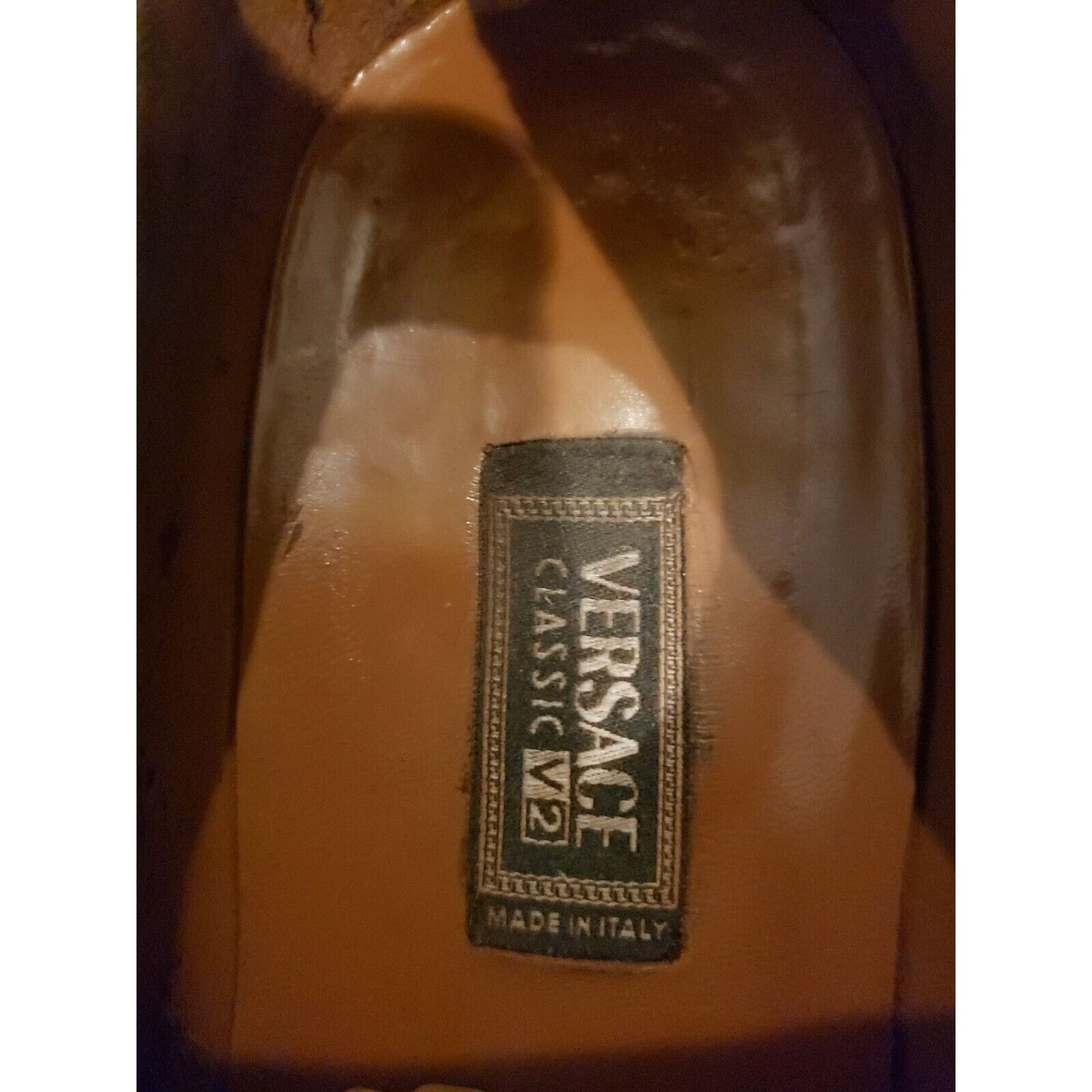 Versace VERSACE CLASSIC V2 Men 8.5 Dark Brown Suede shoes Size US 8.5 / EU 41-42 - 3 Thumbnail