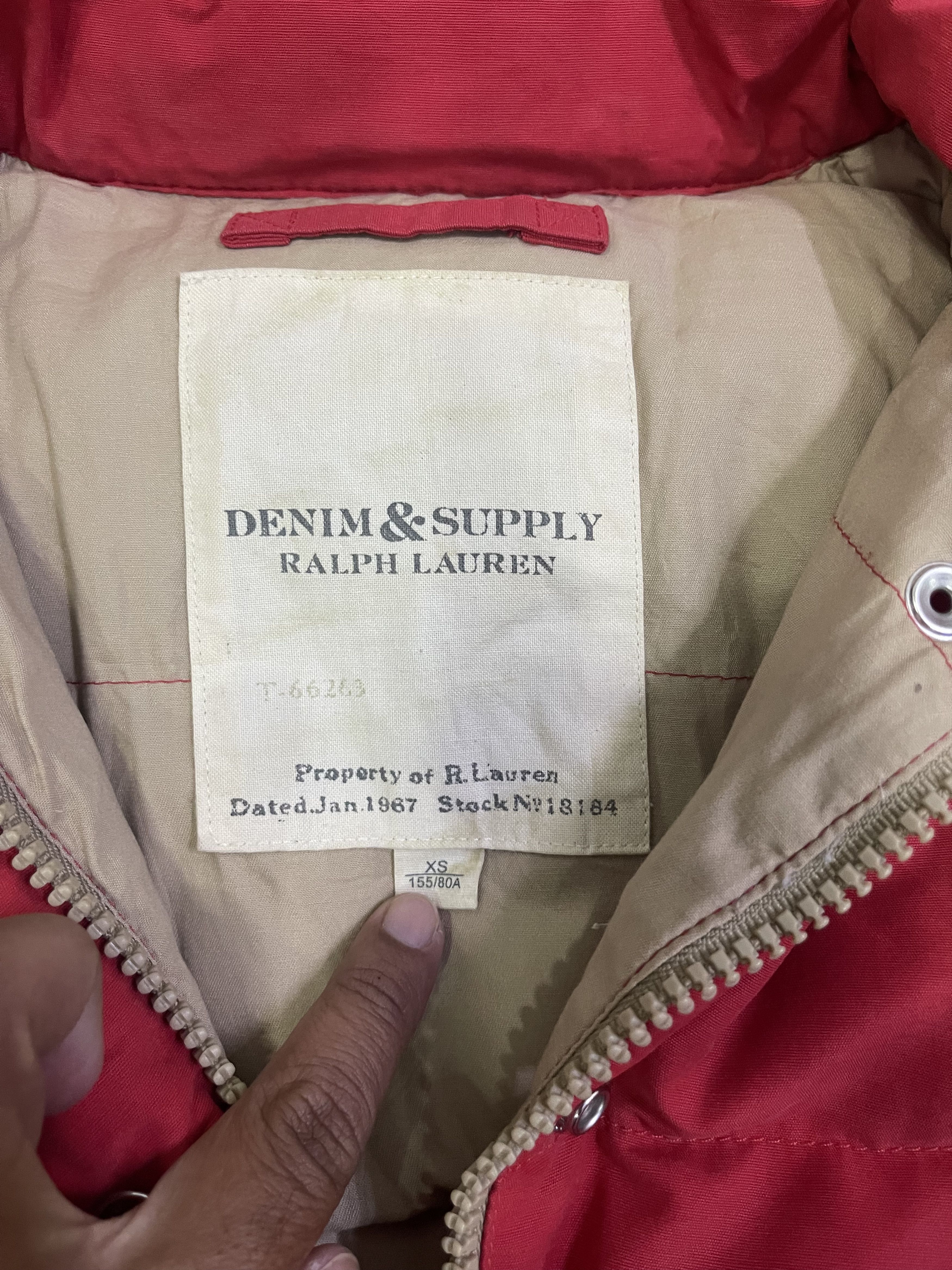 Denim & Supply Ralph Lauren Red Balaclava Down Puffer Jacket Size US XS / EU 42 / 0 - 3 Thumbnail