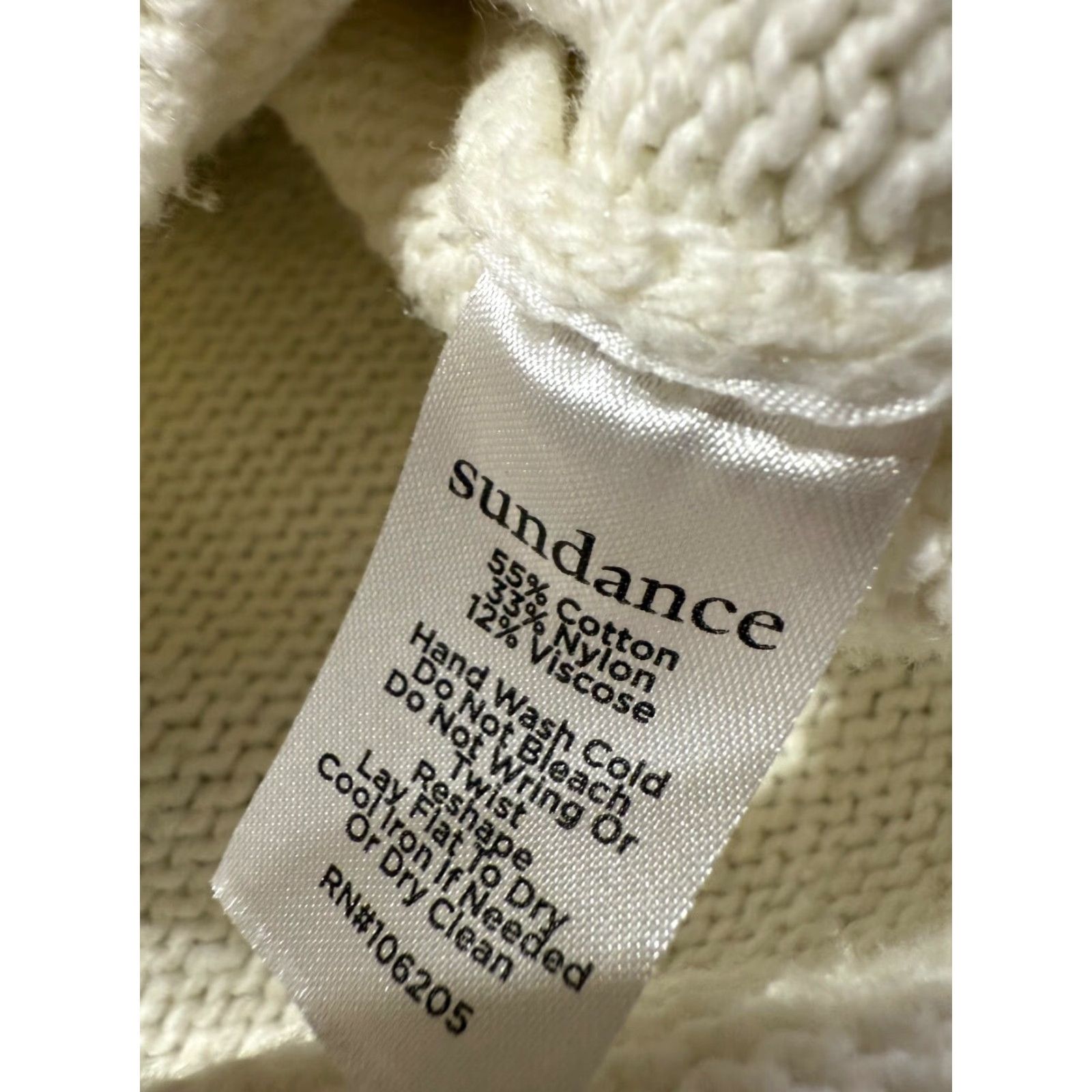 Vintage Sundance Womens Sweater Long Sleeve Size Medium Knit White Turtleneck Pullover Knits Women M White 90s? Size M / US 6-8 / IT 42-44 - 4 Thumbnail