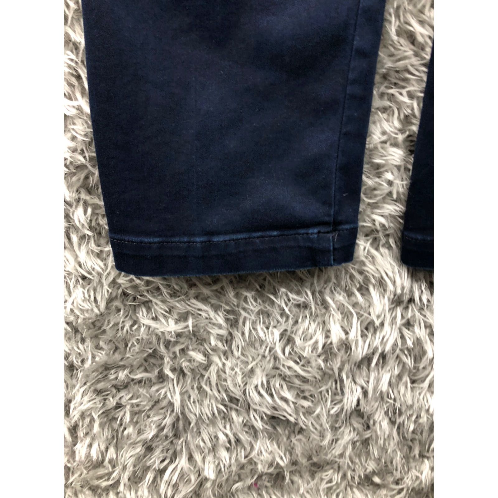 Lee Lee Jegging Pants Size 8 Womens Mid Rise Straight Leg Dark Wash Blue Button Flat Front Pockets Size 30" / US 8 / IT 44 - 7 Thumbnail