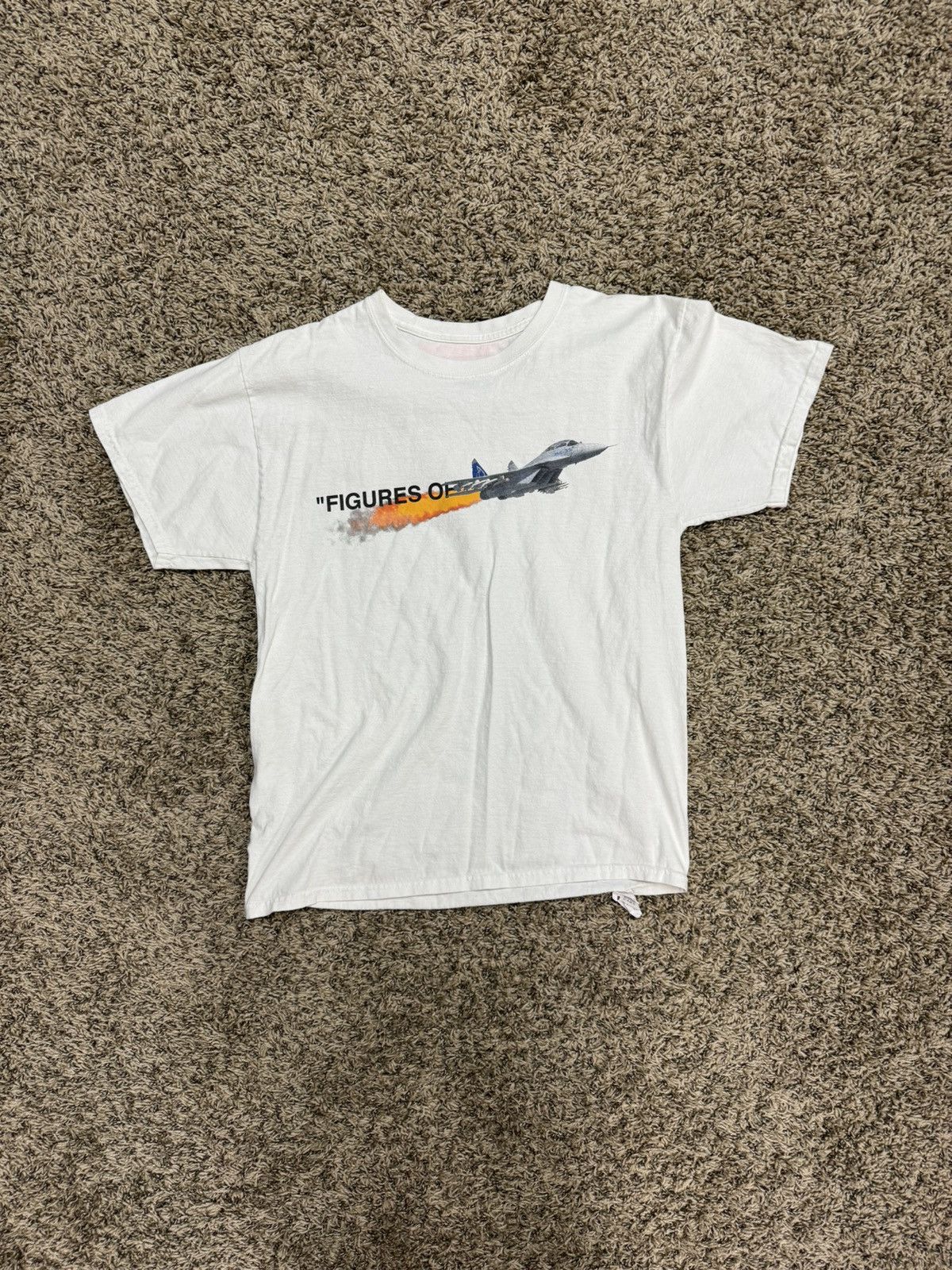 image of Champion x Off White Virgil Abloh X Mca Figures Of Speech Tee in White, Men's (Size Medium)