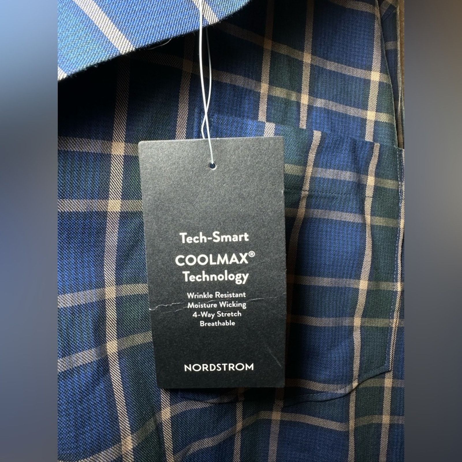 Nordstrom NWT Nordstrom Tech Smart Trim Fit Stretch Shirt Men’s Sz 2XL Size US XXL / EU 58 / 5 - 2 Thumbnail