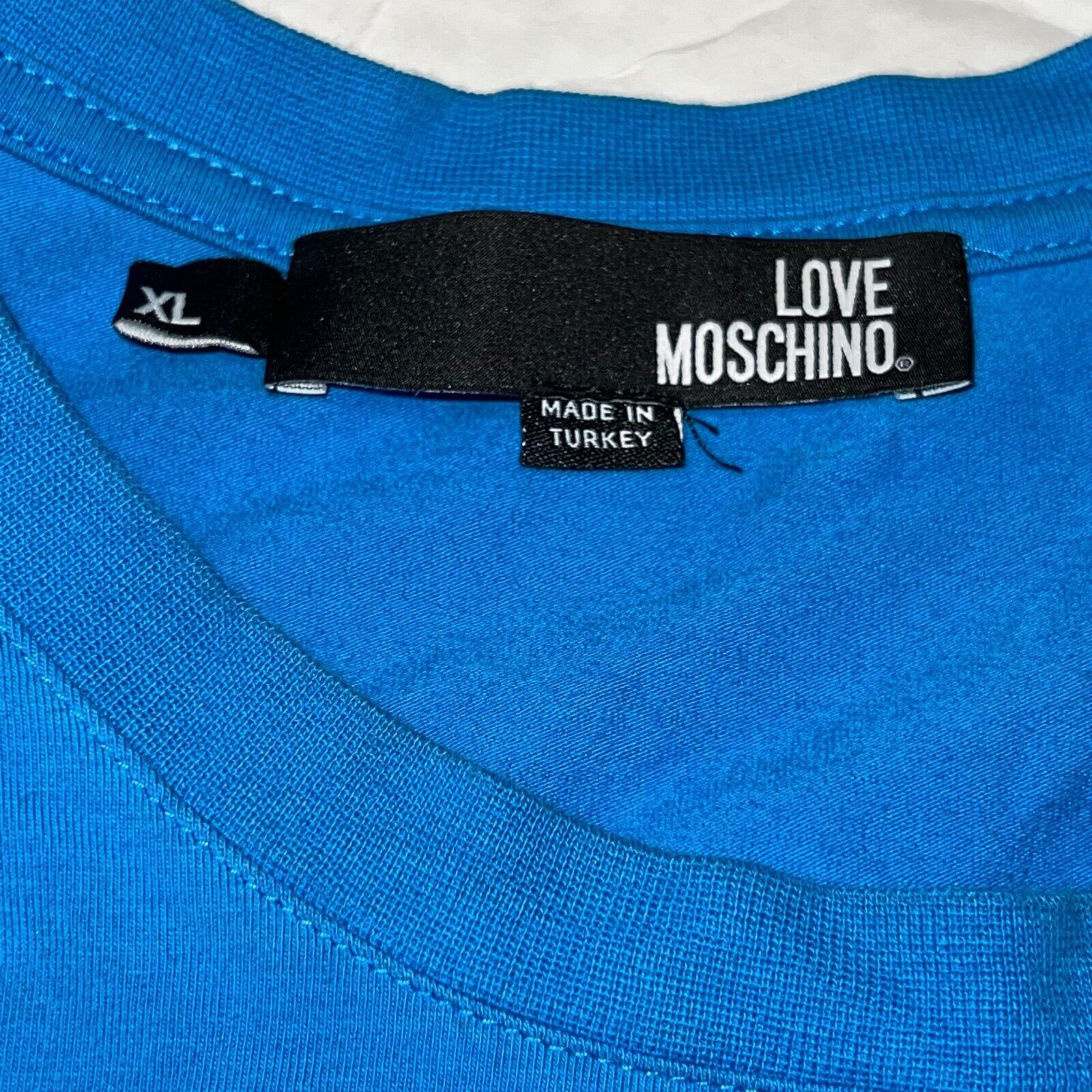 Moschino Love Moschino Blue Graphic Shirt Peace 1 Point Milano XL Size US XL / EU 56 / 4 - 6 Thumbnail