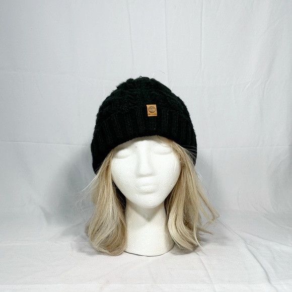 Timberland Timberland Black Fleece Lined Cable Knit Beanie Hat~OS~New Size ONE SIZE - 1 Thumbnail