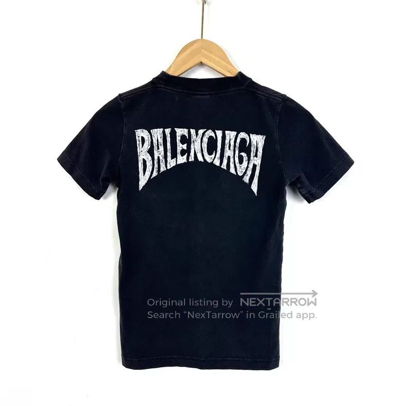 Balenciaga Balenciaga Black Paris sunset tower beach print short-slee Size L / US 10 / IT 46 - 3 Thumbnail