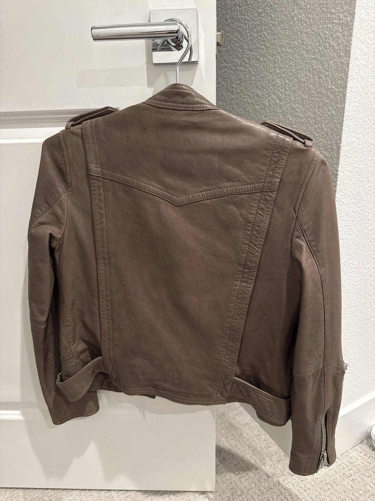 Allsaints AllSaints brown Atkinson biker leather jacket Size XS / US 0-2 / IT 36-38 - 2 Thumbnail