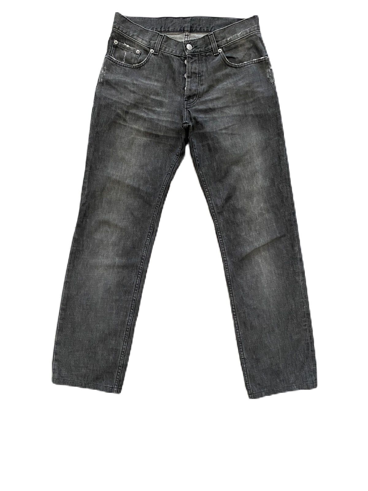 Helmut Lang last drop & binding HELMUT LANG FADED BLACK DENIM LOW WAIST Size US 32 / EU 48 - 1 Thumbnail