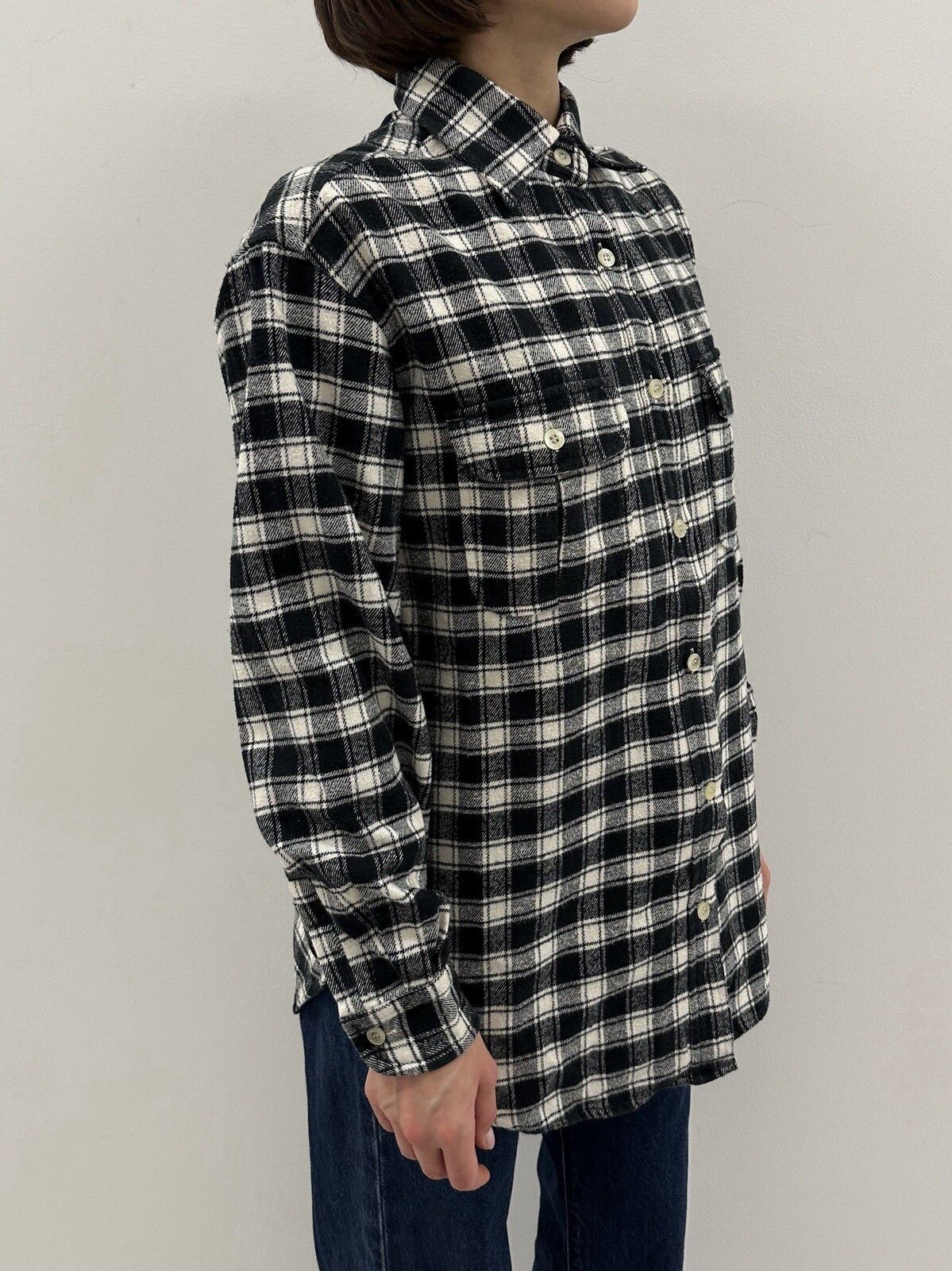 Moschino Vintage 90s Moschino Jeans Flanel Shirt Checked Womens Size M / US 6-8 / IT 42-44 - 6 Thumbnail