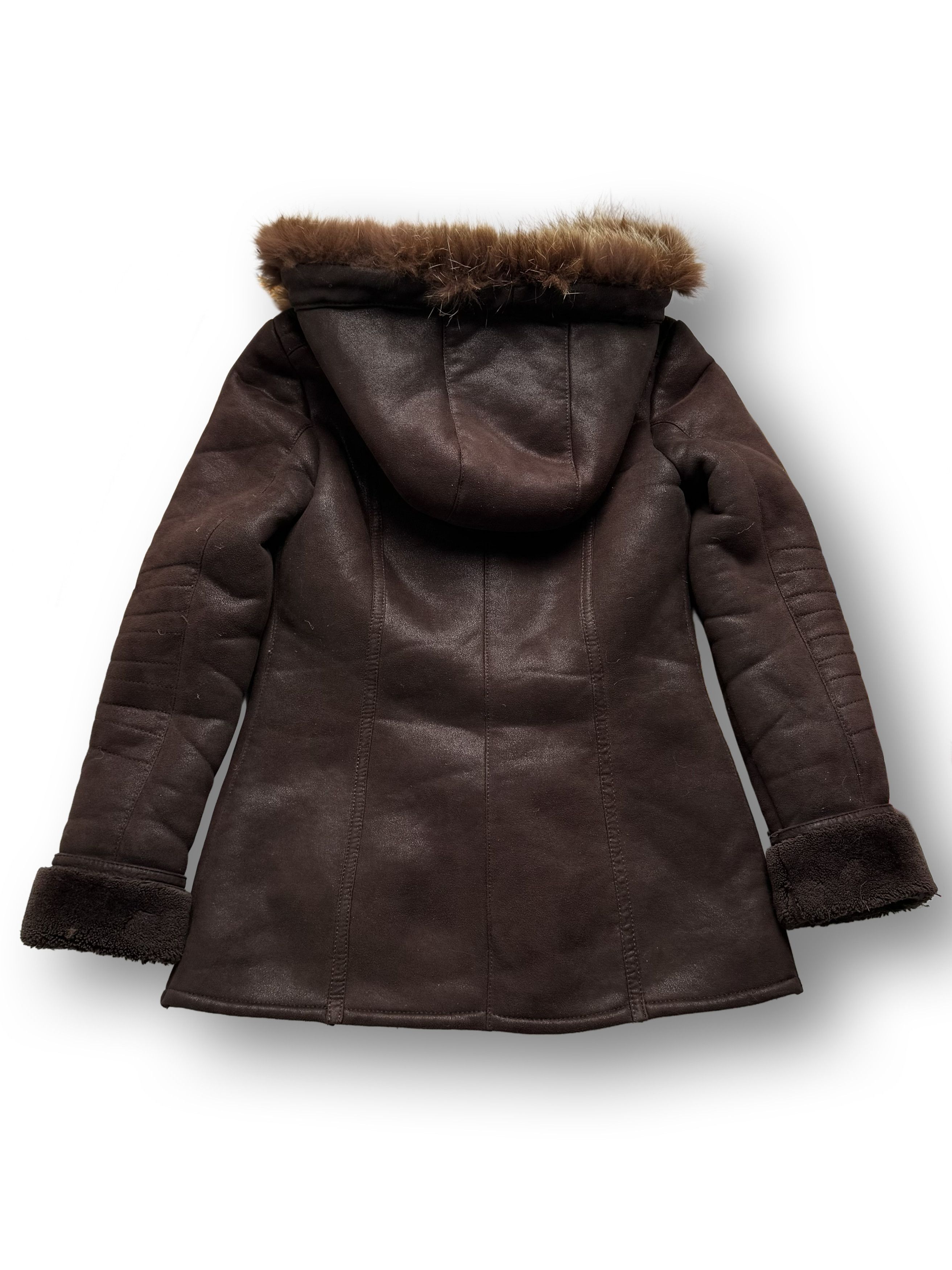 Vintage Y2K Faux Sheepskin Coat (V131) Size L / US 10 / IT 46 - 5 Thumbnail