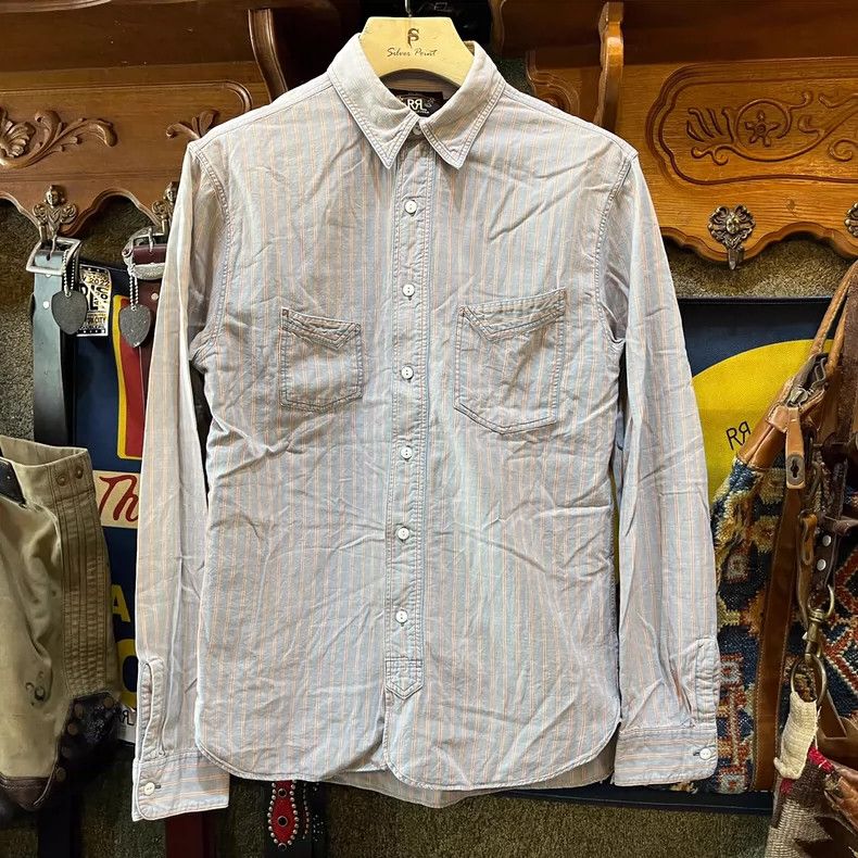 RRL Ralph Lauren RRL Striped Long Sleeve Shirt - dmc Size US S / EU 44-46 / 1 - 1 Thumbnail