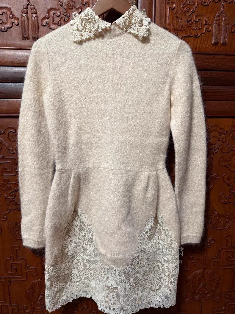 Valentino Valentino Wool patchwork mohair dress Size M / US 6-8 / IT 42-44 - 1 Thumbnail