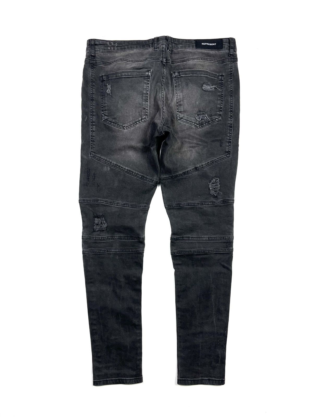 Japanese Brand × Represent Clo. Y2K Represent Avant Garde Jeans Streetwear Black Size US 34 / EU 50 - 6 Thumbnail