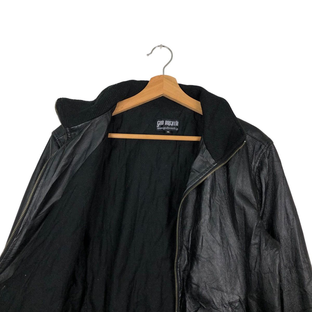 Japanese Brand 🔥VINTAGE SOFT LEATHER BOMBER JACKET GOD BREATH ISSEY MIYAKE Size US M / EU 48-50 / 2 - 9 Thumbnail