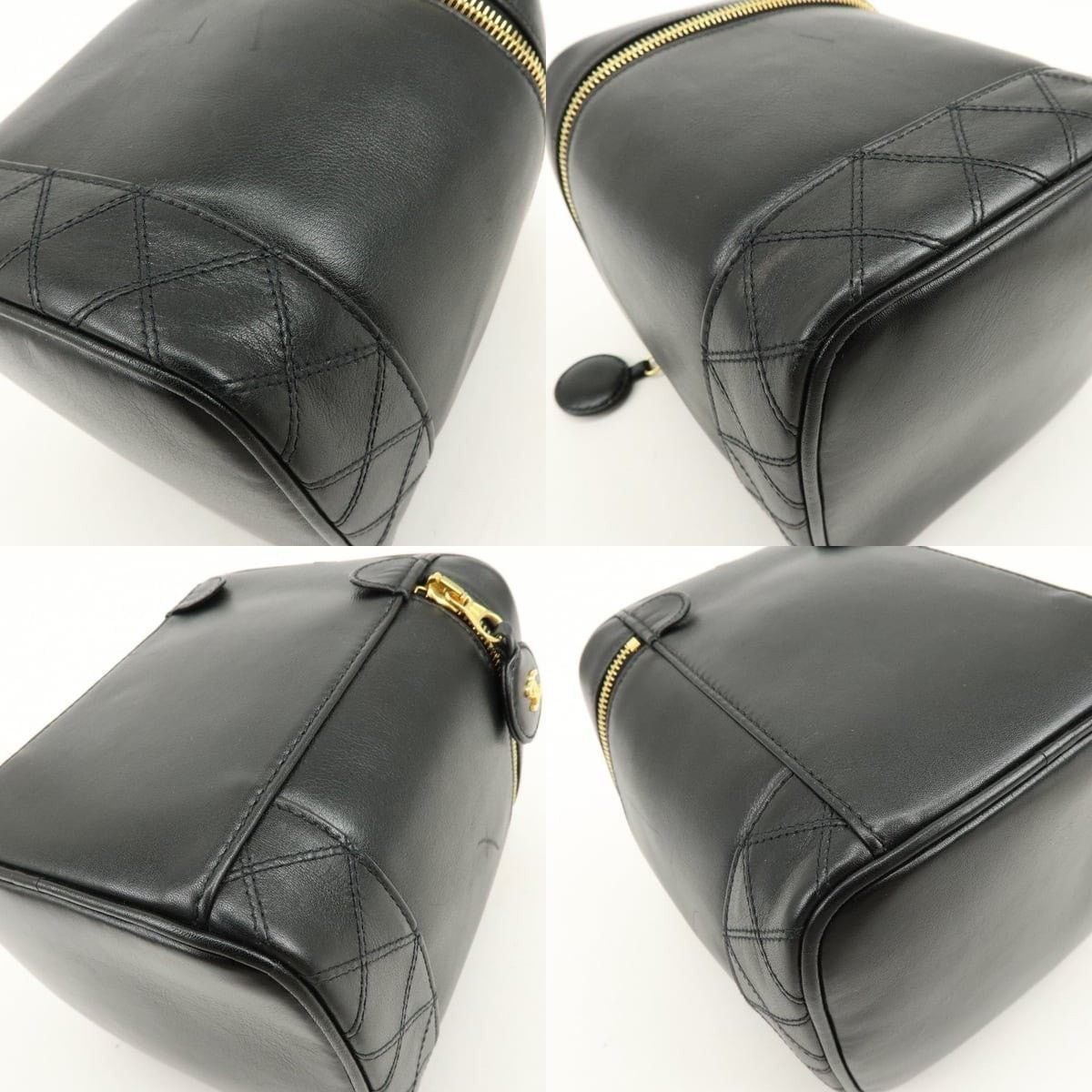 Chanel Chanel Bicolore Vanity Case Lambskin Top Handle Bag Black Size ONE SIZE - 4 Thumbnail